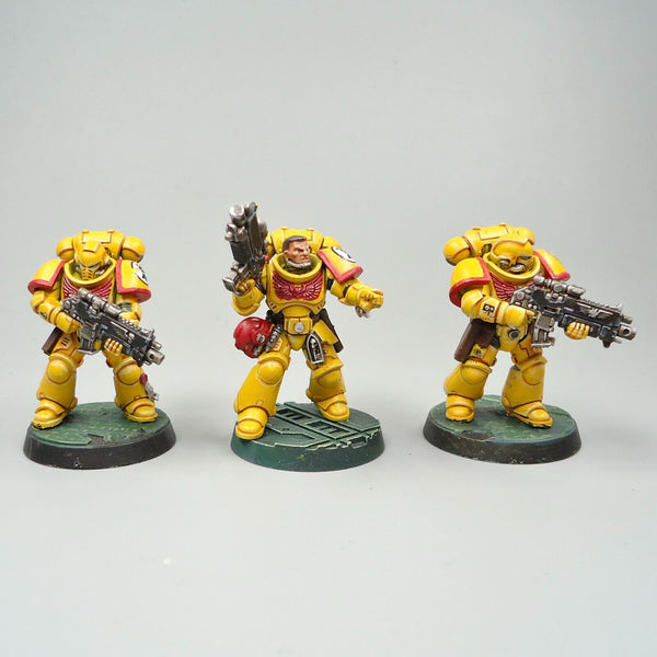 Warhammer 40k Army Space Marines Imperial Fists Primaris Intercessors x5 Painted