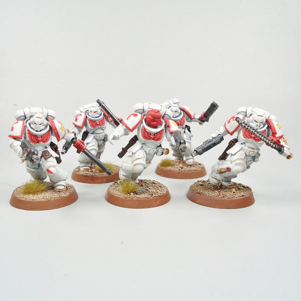 Warhammer 40k Space Marines White Scars Assault Intercessors x5 Painted