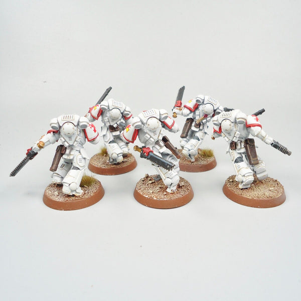 Warhammer 40k Space Marines White Scars Assault Intercessors x5 Painted