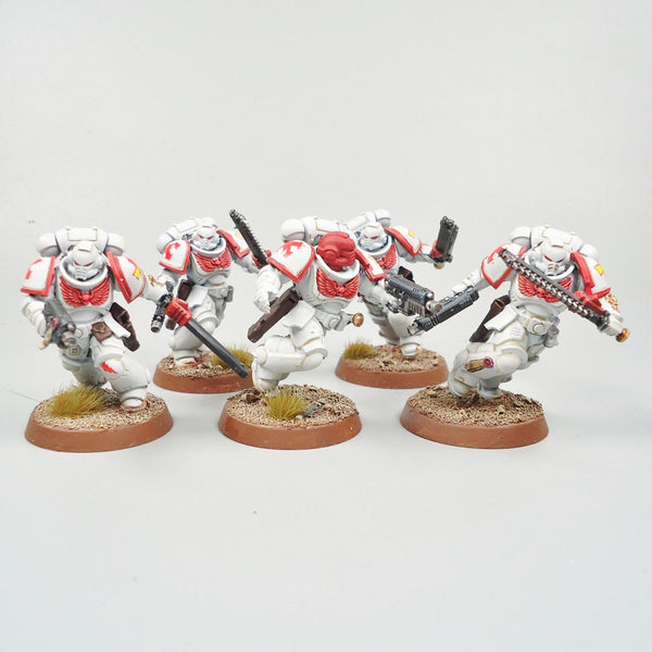 Warhammer 40k Space Marines White Scars Assault Intercessors x5 Painted