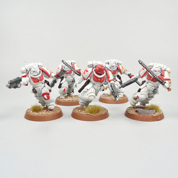 Warhammer 40k Space Marines White Scars Assault Intercessors x5 Painted