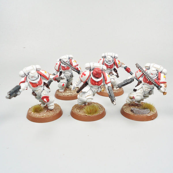 Warhammer 40k Space Marines White Scars Assault Intercessors x5 Painted