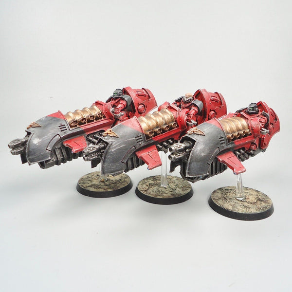 Warhammer 30k Space Marines Flesh Tearers Scimitar Jetbikes x3 Painted