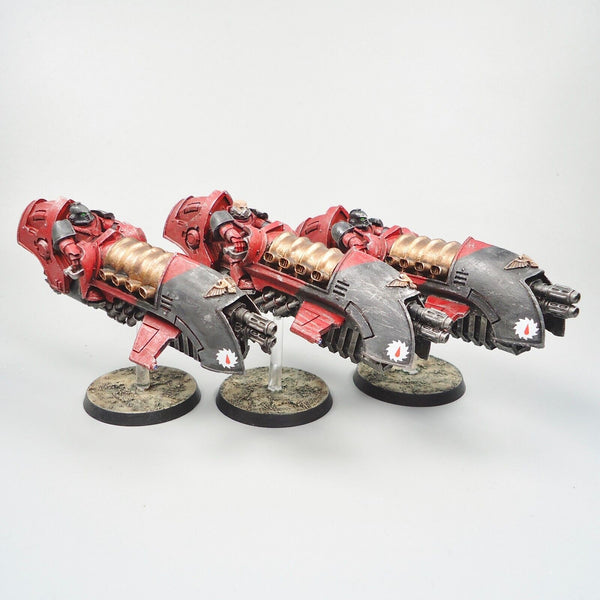 Warhammer 30k Space Marines Flesh Tearers Scimitar Jetbikes x3 Painted