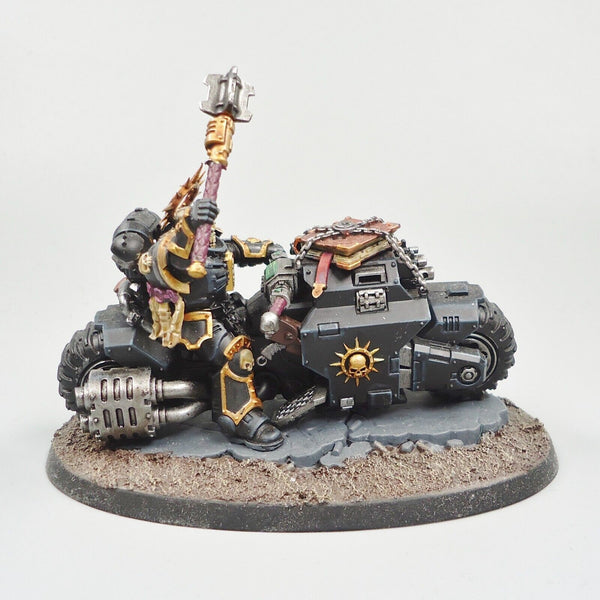 Warhammer 40k Space Marines Flesh Tearers Chaplain On Bike Painted and Based