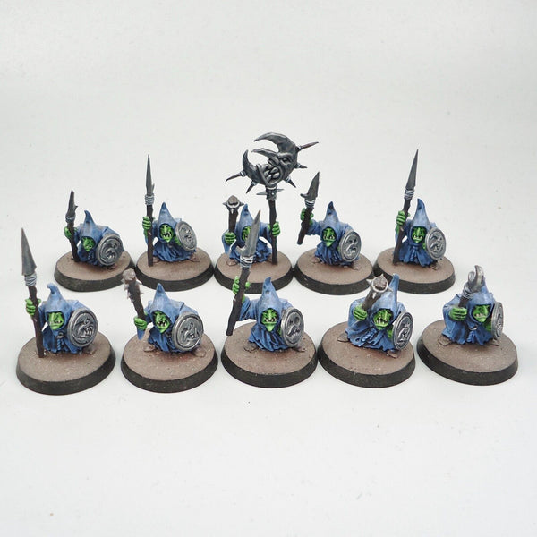 Warhammer Fantasy Age of Sigmar Army Orc Gloomspite Gitz Stabbas x10 Painted