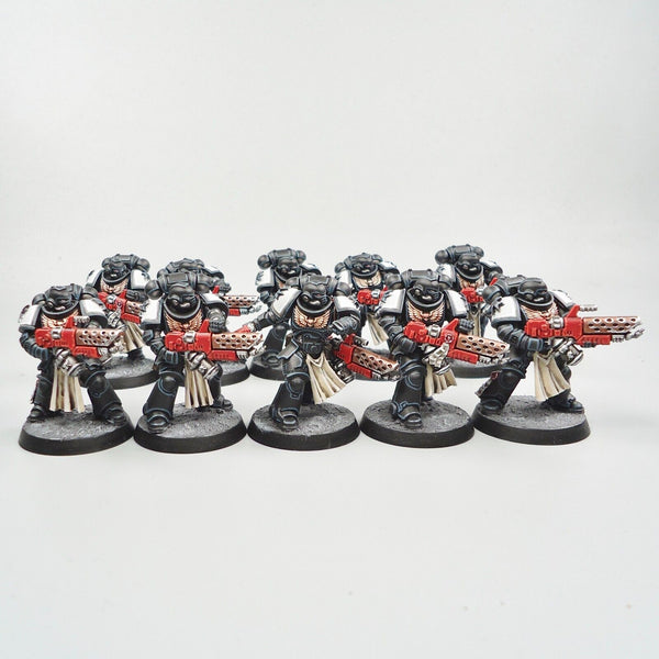 Warhammer 40k Army Space Marines Black Templars Infernus Marines x10 Painted