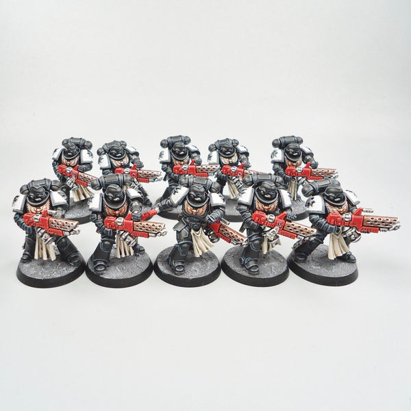 Warhammer 40k Army Space Marines Black Templars Infernus Marines x10 Painted