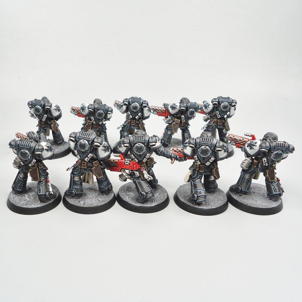 Warhammer 40k Army Space Marines Black Templars Infernus Marines x10 Painted