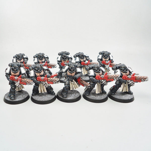 Warhammer 40k Army Space Marines Black Templars Infernus Marines x10 Painted