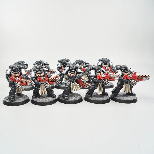 Warhammer 40k Army Space Marines Black Templars Infernus Marines x10 Painted