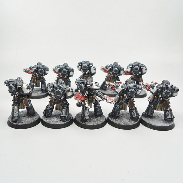 Warhammer 40k Army Space Marines Black Templars Infernus Marines x10 Painted