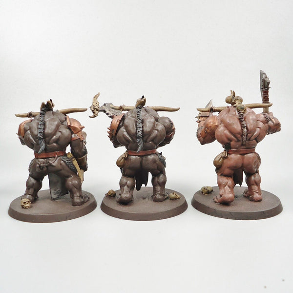 Warhammer Fantasy Age of Sigmar Beasts Of Chaos Beastmen Minotaurs x3 Painted