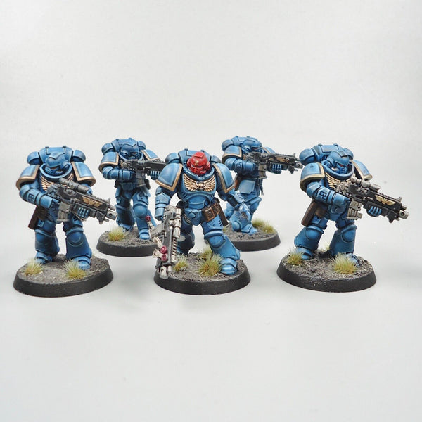 Warhammer 40k Army Space Marines Ultramarines Intercessors x5 Painted