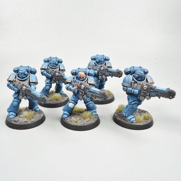 Warhammer 40k Army Space Marines Ultramarines Hellblasters x5 Painted