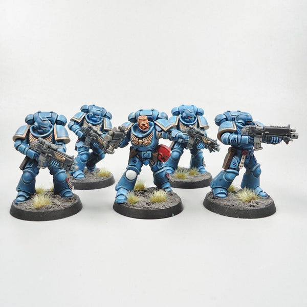 Warhammer 40k Army Space Marines Ultramarines Intercessors x5 Painted