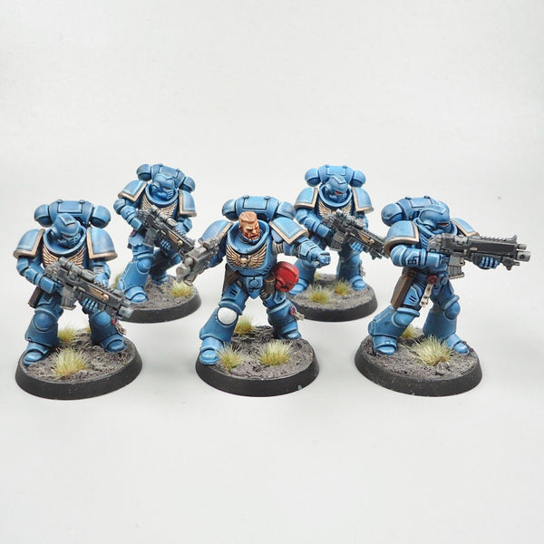 Warhammer 40k Army Space Marines Ultramarines Intercessors x5 Painted