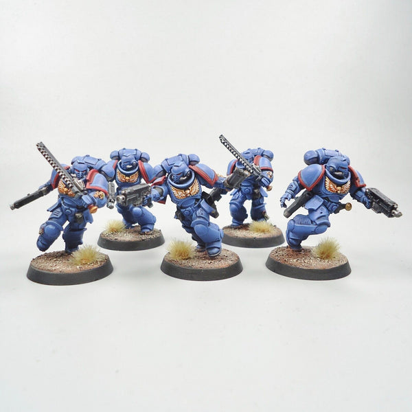 Warhammer 40k Army Space Marines Ultramarines Assault Intercessors x5 Painted