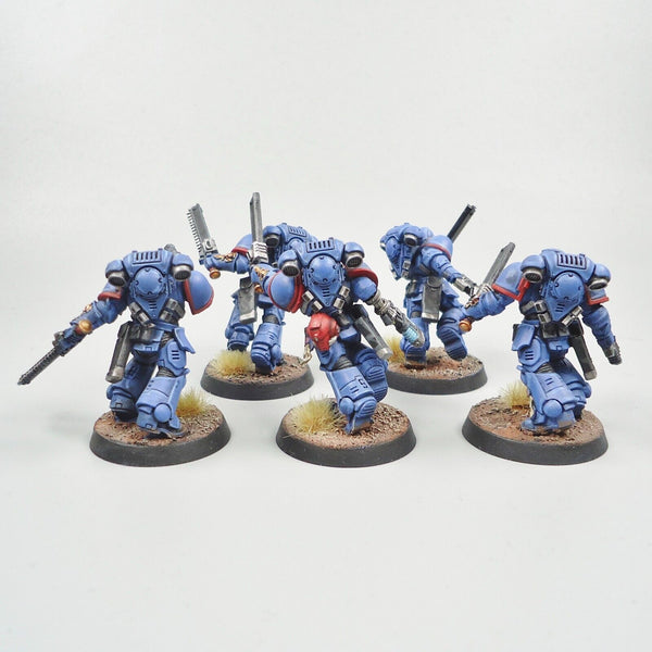 Warhammer 40k Army Space Marines Ultramarines Assault Intercessors x5 Painted