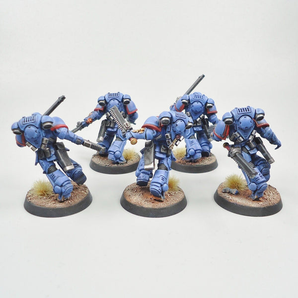 Warhammer 40k Army Space Marines Ultramarines Assault Intercessors x5 Painted