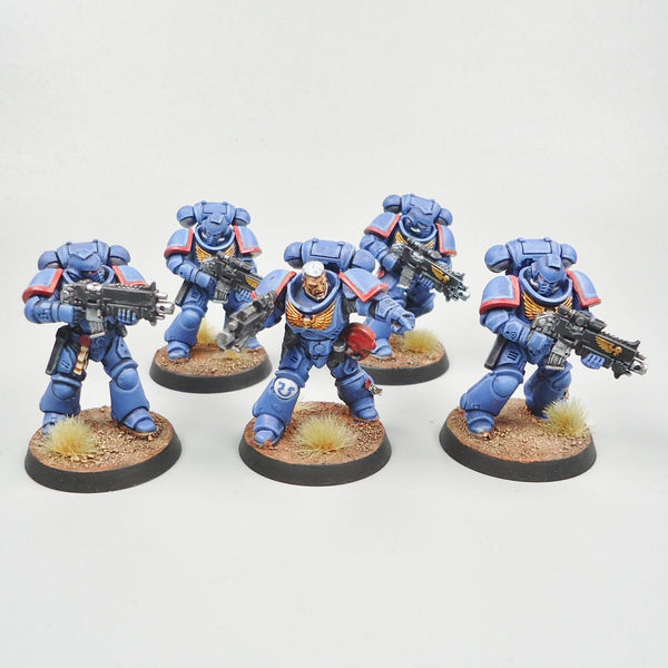 Warhammer 40k Army Space Marines Ultramarines Intercessors x5 Painted