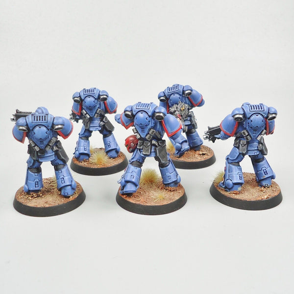 Warhammer 40k Army Space Marines Ultramarines Intercessors x5 Painted