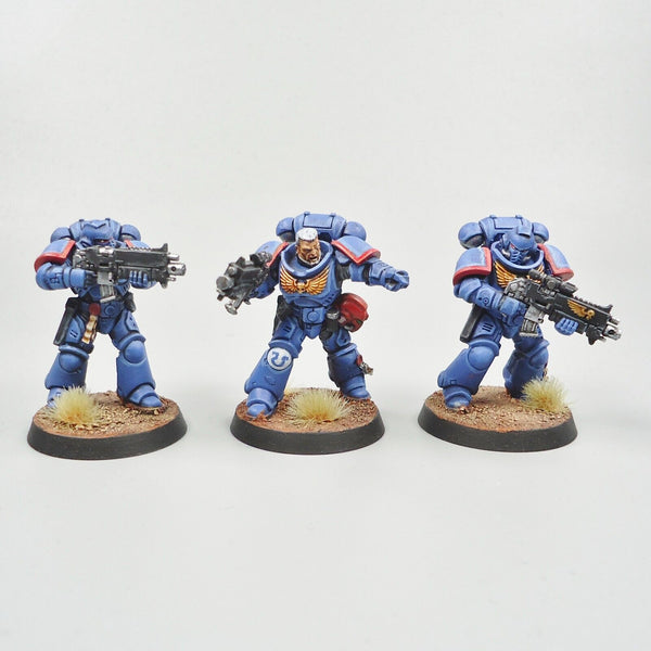 Warhammer 40k Army Space Marines Ultramarines Intercessors x5 Painted