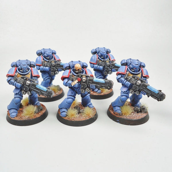 Warhammer 40k Army Space Marines Ultramarines Hellblasters x5 Painted