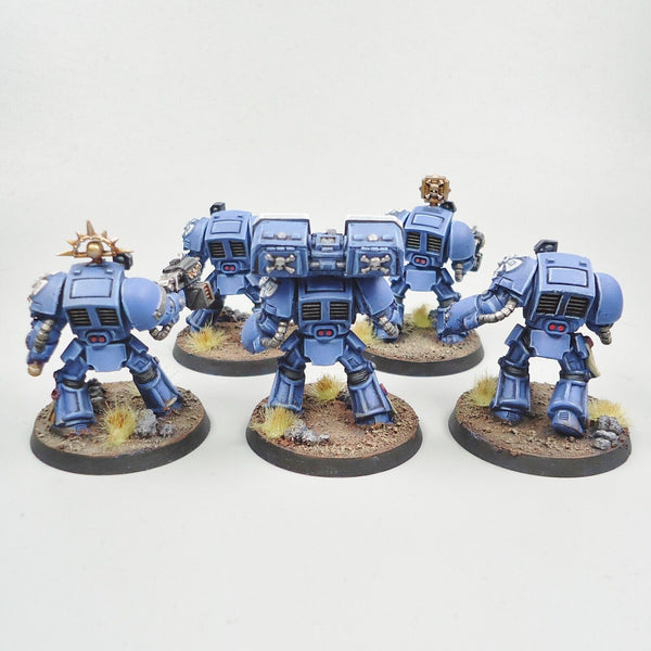 Warhammer 40k Army Space Marines Ultramarines Terminators x5 Painted