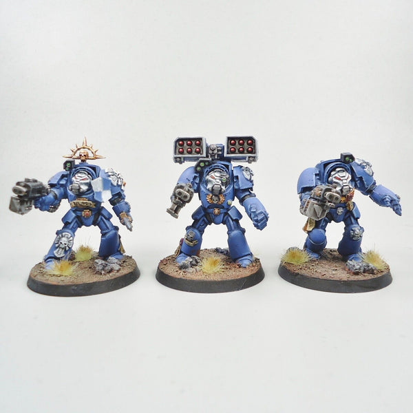 Warhammer 40k Army Space Marines Ultramarines Terminators x5 Painted