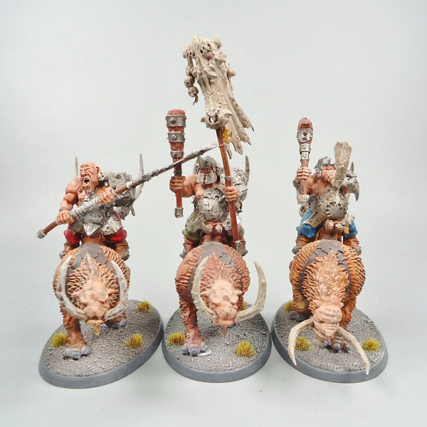 Ogre Mawtribes Mournfang Riders x3 Painted - Warhammer Fantasy Age of Sigmar