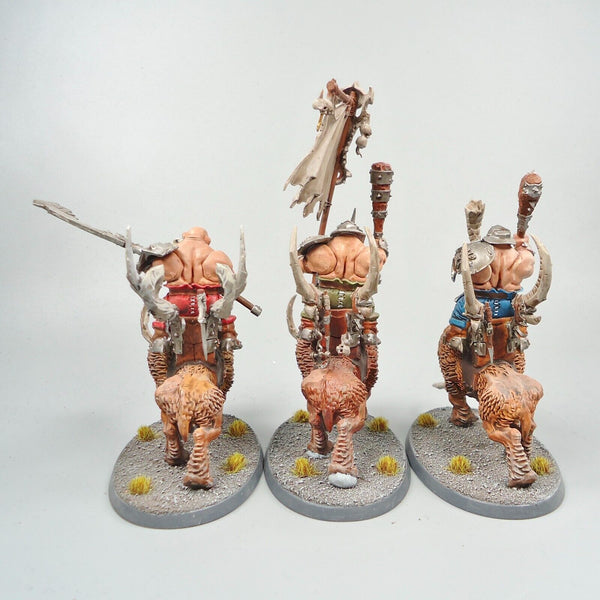 Ogre Mawtribes Mournfang Riders x3 Painted - Warhammer Fantasy Age of Sigmar
