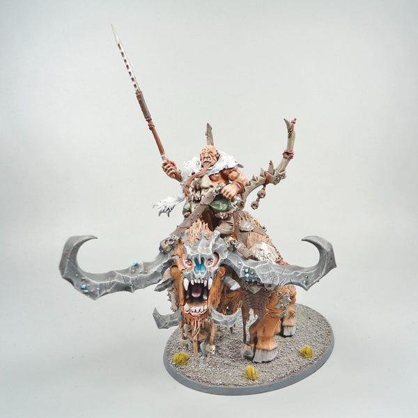 Ogre Mawtribes Frostlord On Stonehorn Painted - Warhammer Fantasy Age of Sigmar