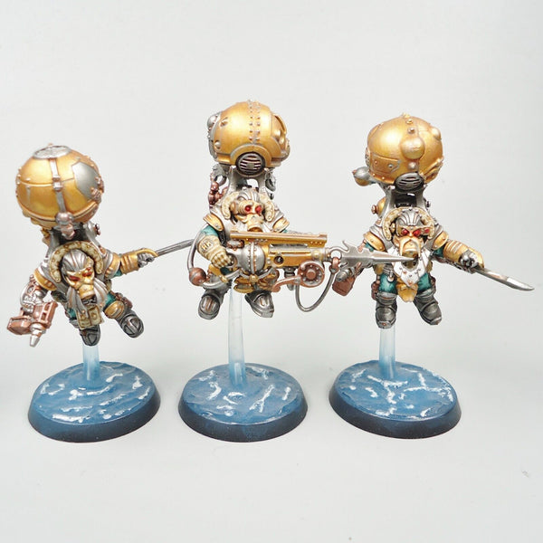 Warhammer Age Of Sigmar Army Kharadron Overlords Endrinriggers x3 Painted