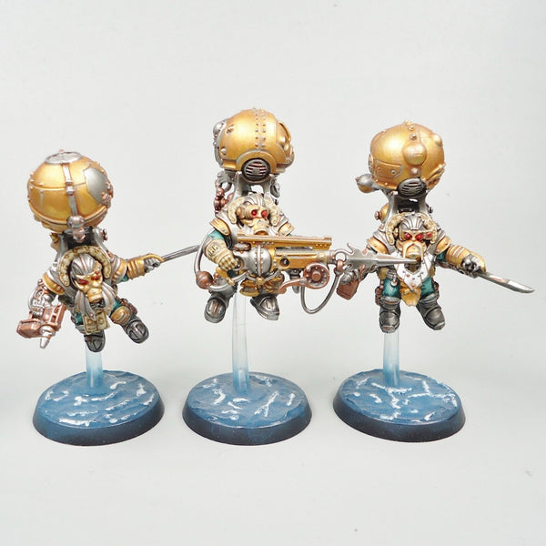 Warhammer Age Of Sigmar Army Kharadron Overlords Endrinriggers x3 Painted