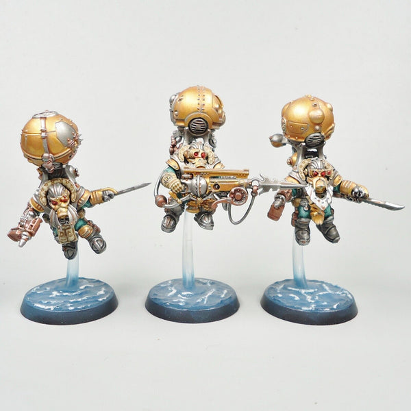 Warhammer Age Of Sigmar Army Kharadron Overlords Endrinriggers x3 Painted