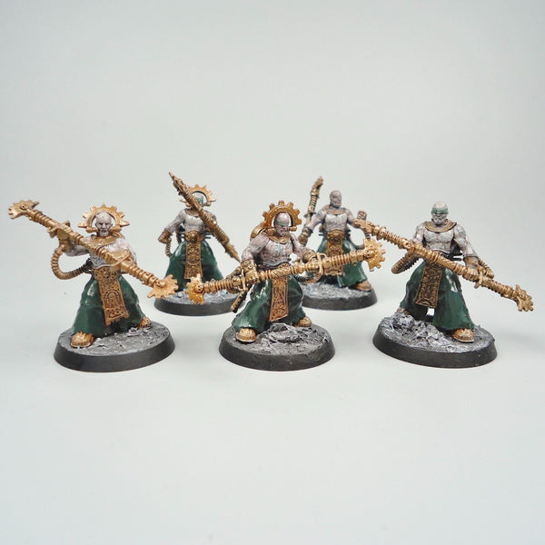 Warhammer 40k Army Adeptus Mechanicus Fulgurite Electro-Priests x5 Painted