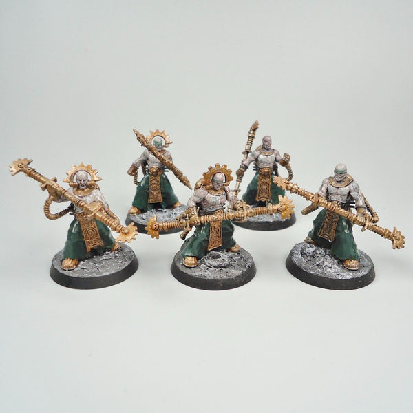 Warhammer 40k Army Adeptus Mechanicus Fulgurite Electro-Priests x5 Painted