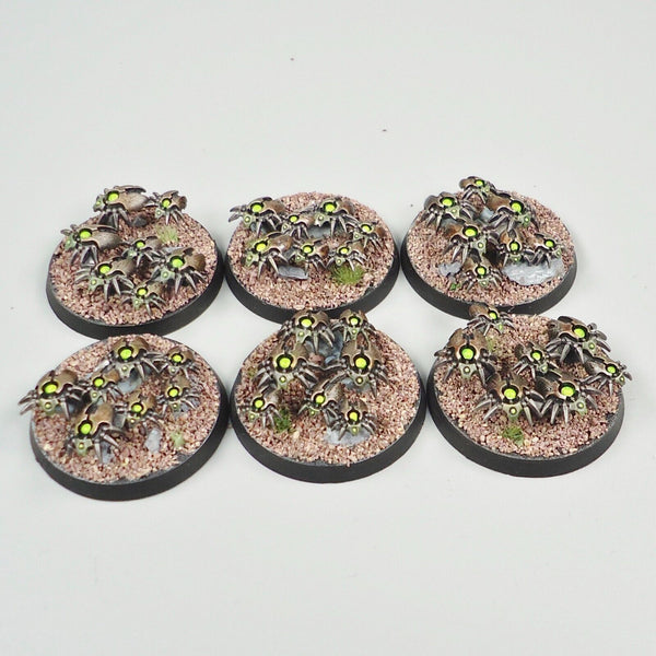 Warhammer 40k Army Necrons Necron Scarab Bases x6 Painted