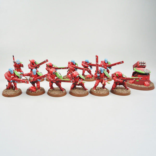 Warhammer 40k Army Tau Empire Fire Warriors x12 Painted and Based