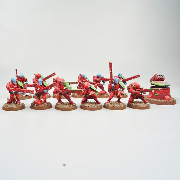 Warhammer 40k Army Tau Empire Fire Warriors x12 Painted and Based