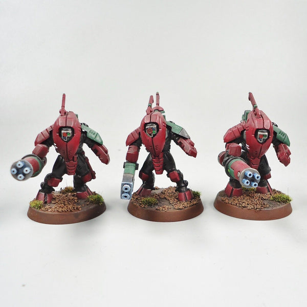 Warhammer 40k Army Tau Empire Stealth Suits x3 Painted and Based