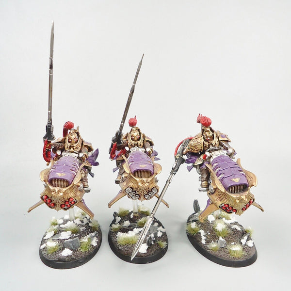 Warhammer 40k Army Adeptus Custodes Vertus Praetors x3 Painted