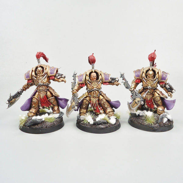 Warhammer 40k Army Adeptus Custodes Allarus Terminators x3 Painted