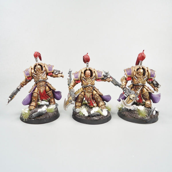 Warhammer 40k Army Adeptus Custodes Allarus Terminators x3 Painted