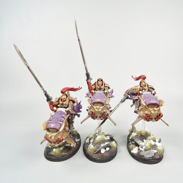 Warhammer 40k Army Adeptus Custodes Vertus Praetors x3 Painted