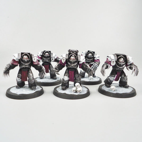 Warhammer 30k Army Raven Guard Horus Heresy Cataphractii Terminators x5 Painted