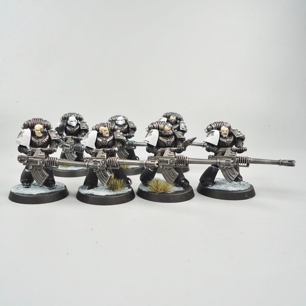 Warhammer 30k Army Raven Guard Horus Heresy Lascannon Marines x7 painted