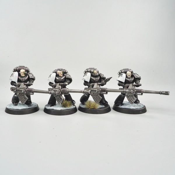 Warhammer 30k Army Raven Guard Horus Heresy Lascannon Marines x7 painted