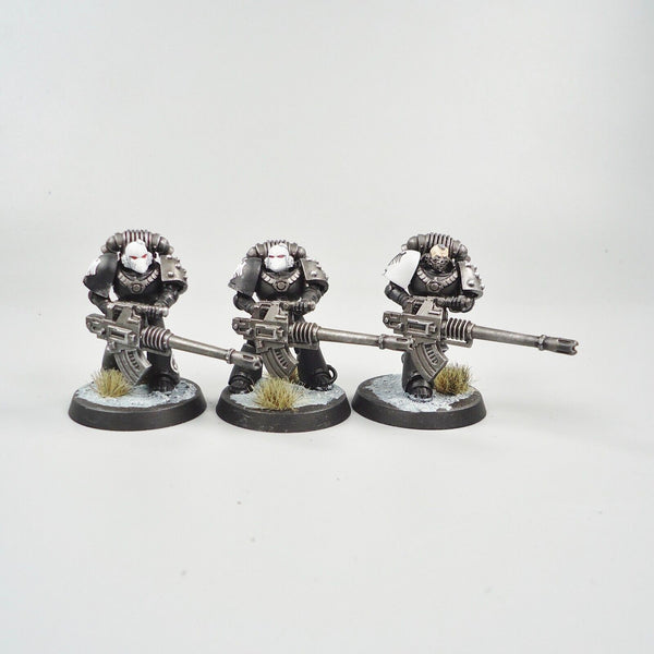 Warhammer 30k Army Raven Guard Horus Heresy Lascannon Marines x7 painted